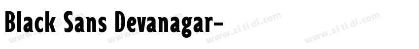 Black Sans Devanagar字体转换